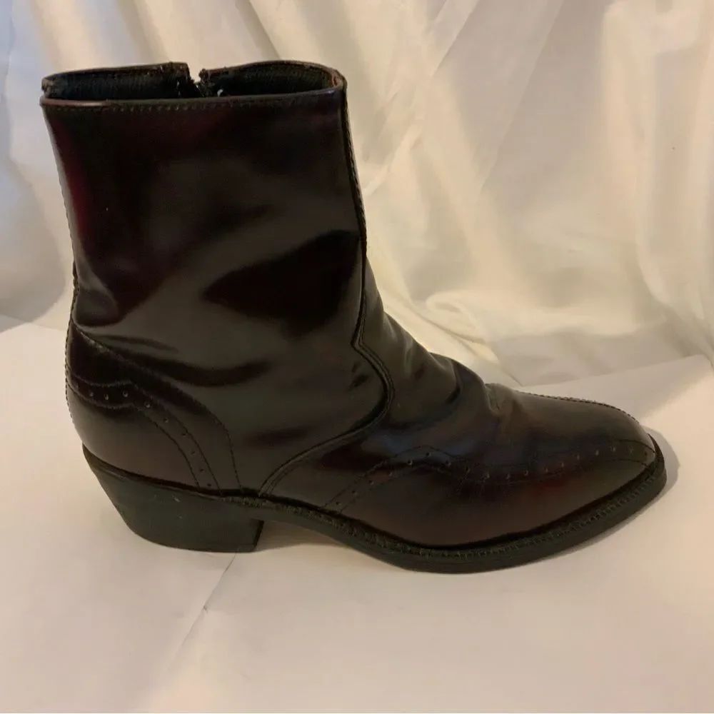 Laredo LONG HAUL Burnt Red Mens 8.5 D Zipper Boots